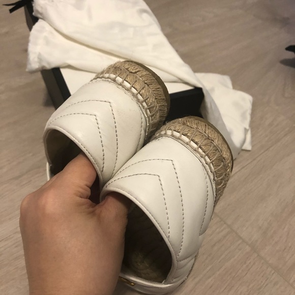 Gucci Double G Espadrille 36 White SOLD - Picture 3 of 6